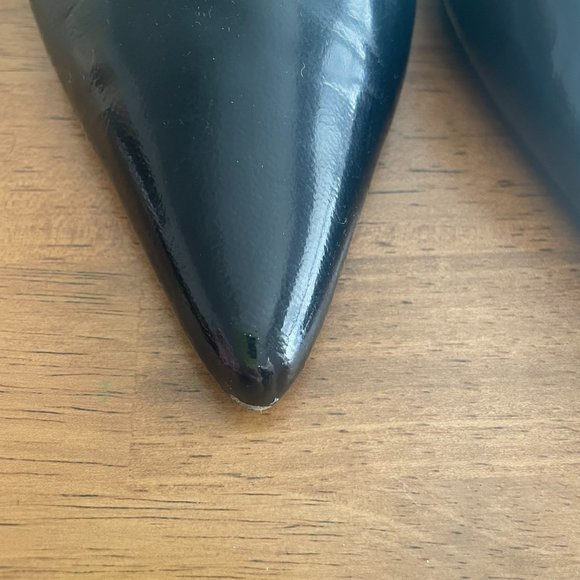 Fitzwell Yara Patent Leather Kitten Heel Pumps, Black, Size 9.5W - Picture 7 of 10